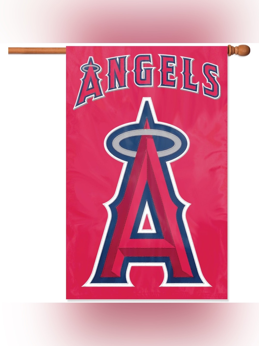 Los Angeles Angels MLB Flag Banner 44x28 2-Sided Applique Genuine Merchandise